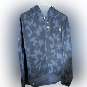 tentree Blue Patterned Hoodie